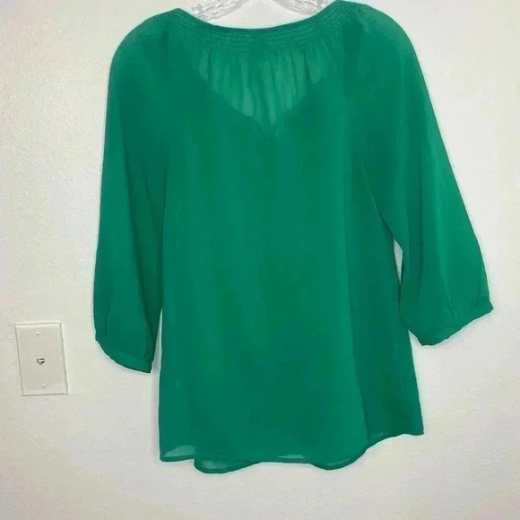 Old Navy Embroidered Chiffon Peasant Blouse Top - Picture 5 of 5